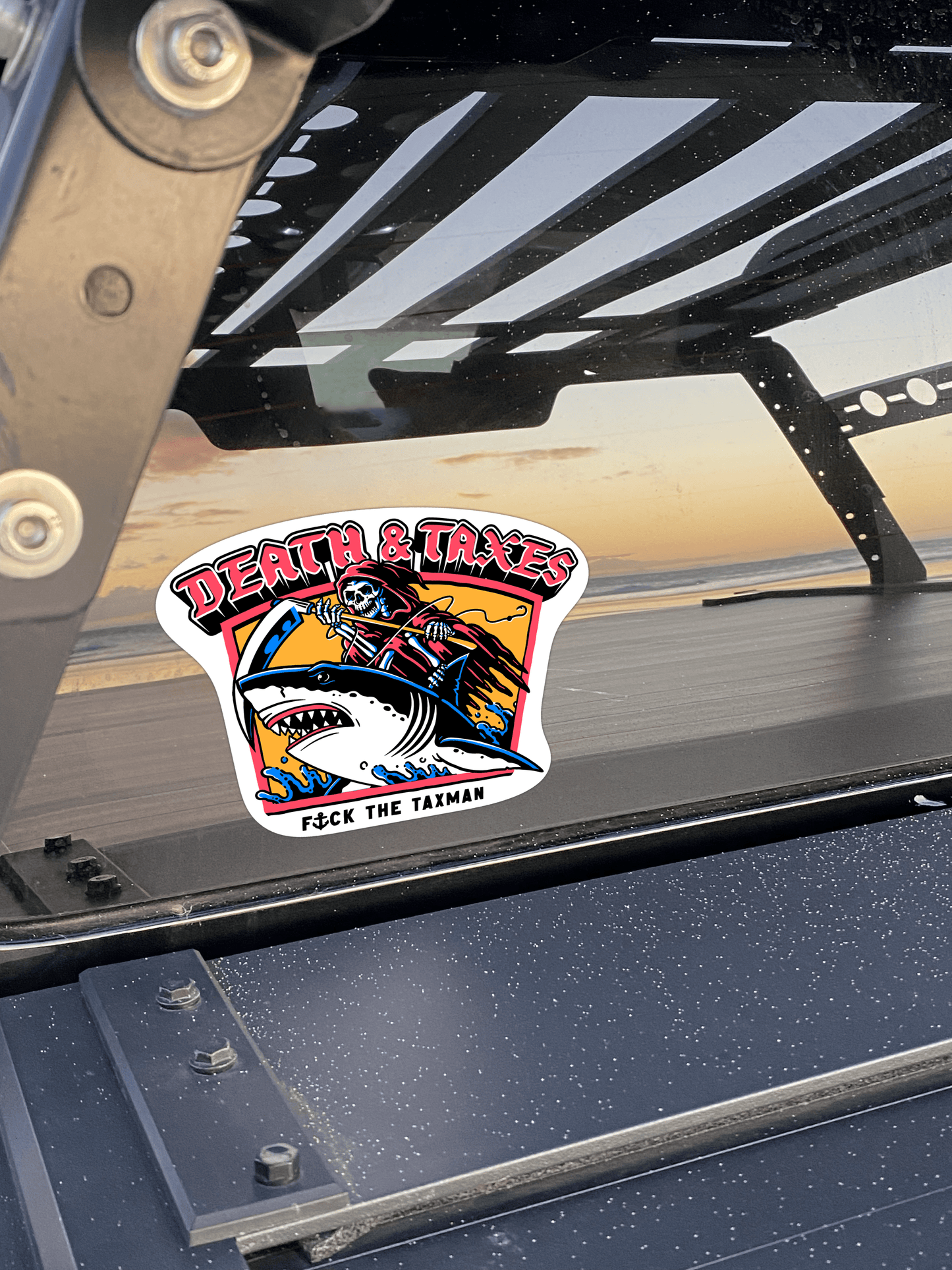 Death & Taxes Sticker