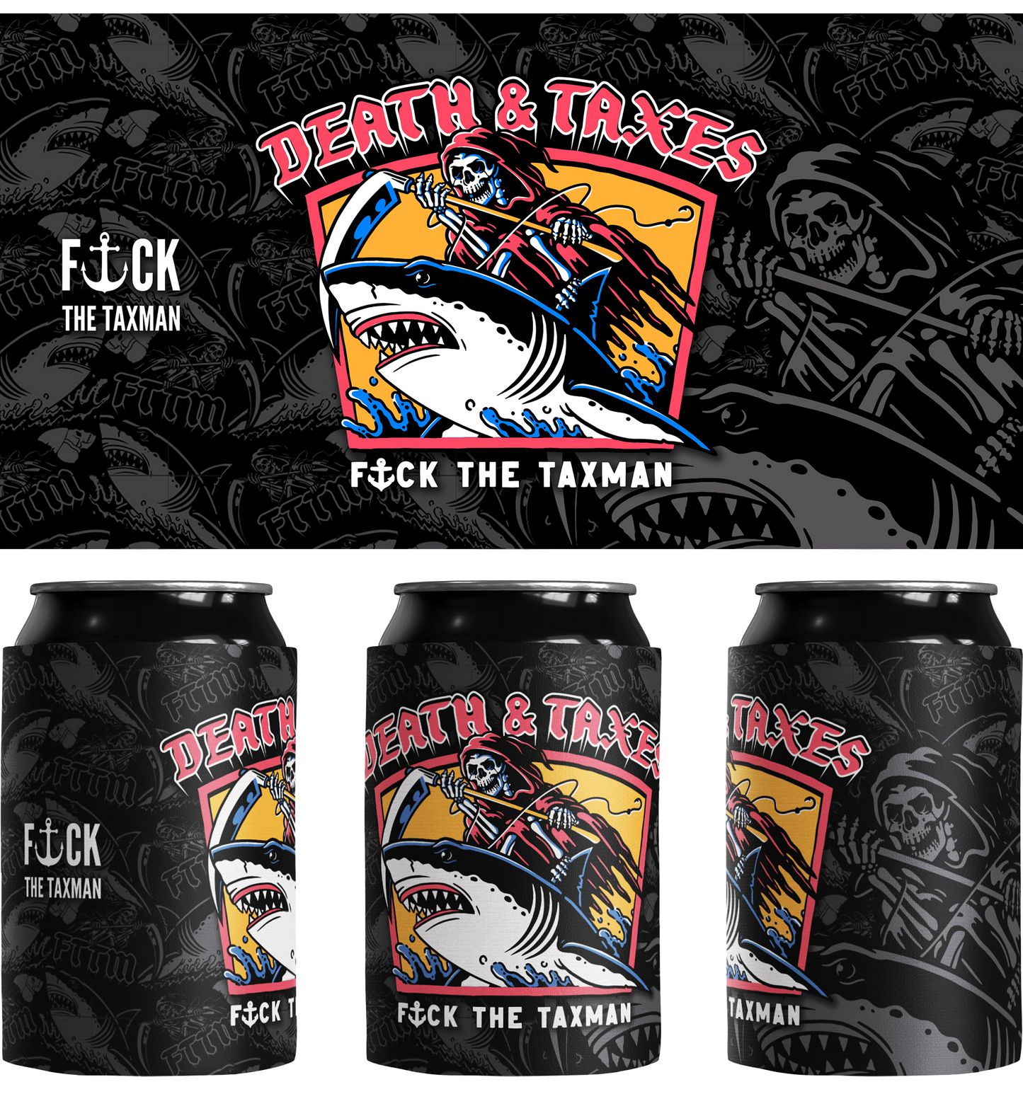 Death & Taxes Stubby Cooler