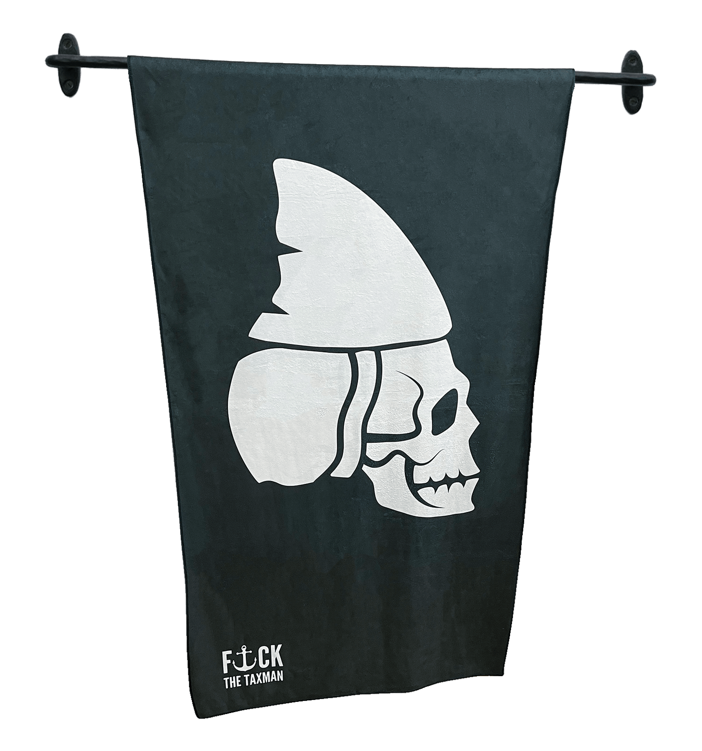 BLACK LOGO Beach Towel