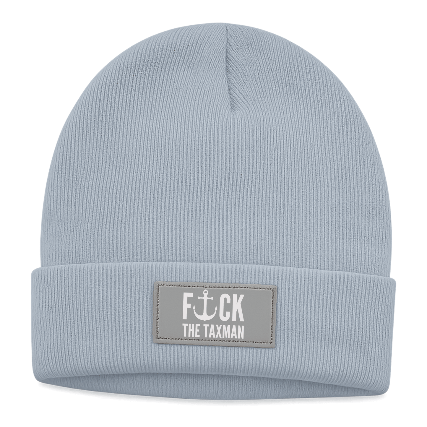 Light Grey F*ck The Taxman beanie with patch
