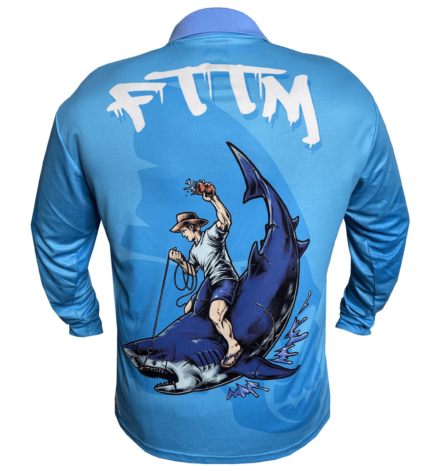 Not My First Redo Fishing Jersey. Shark Cowboy