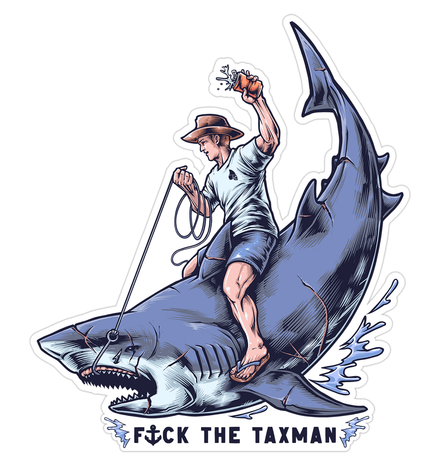 SHARK COWBOY Sticker