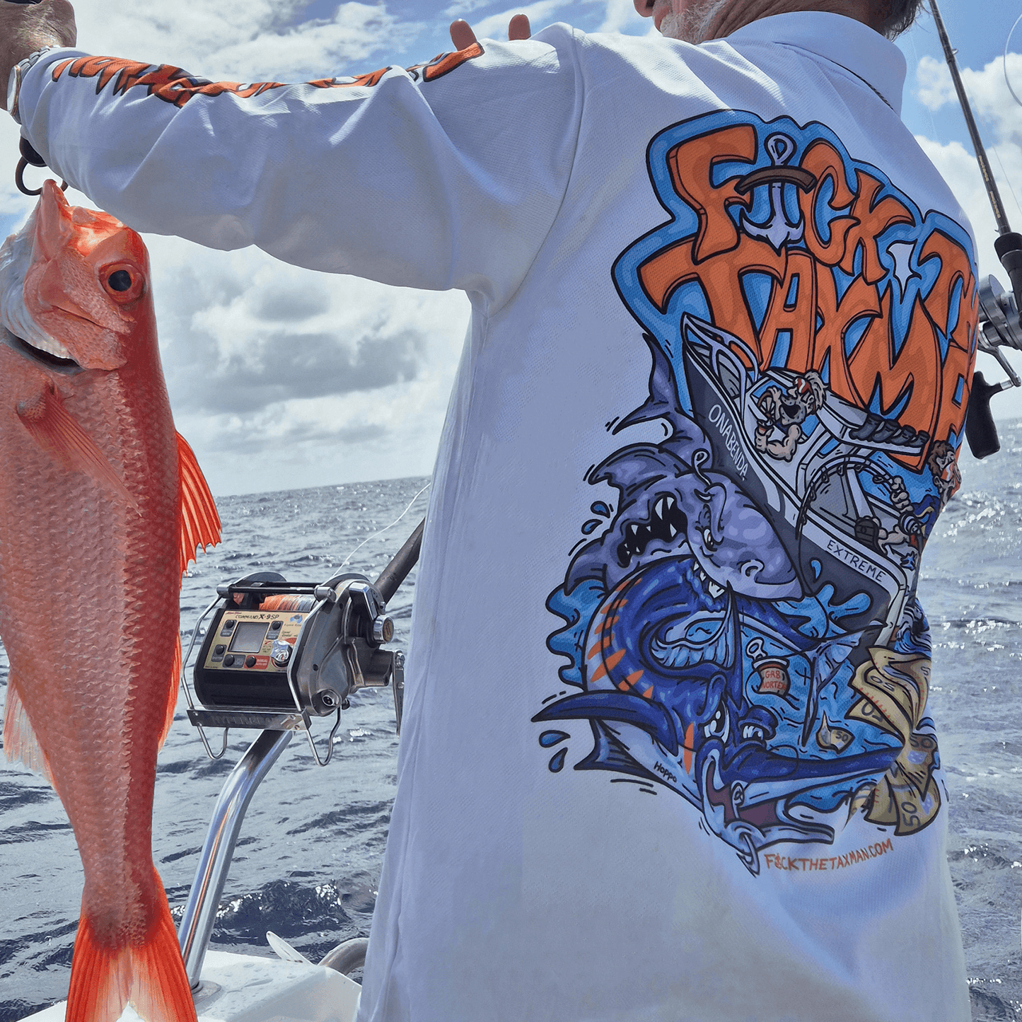 BENDA Fishing Jersey White - Limit Addition