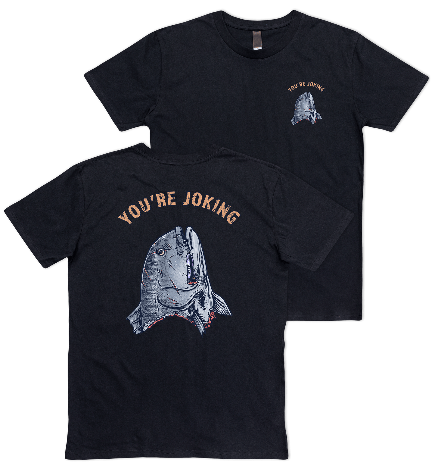 Taxed GT Fishing T-Shirt Black. Giant Trevally.