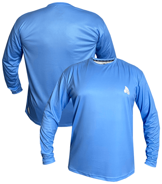 LOGO Long Sleeve Fishing Shirt BLUE