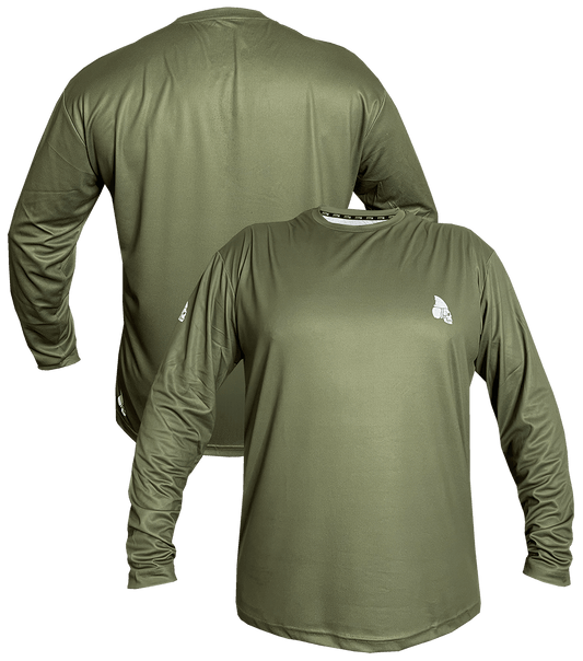 LOGO Long Sleeve Fishing Shirt GREEN