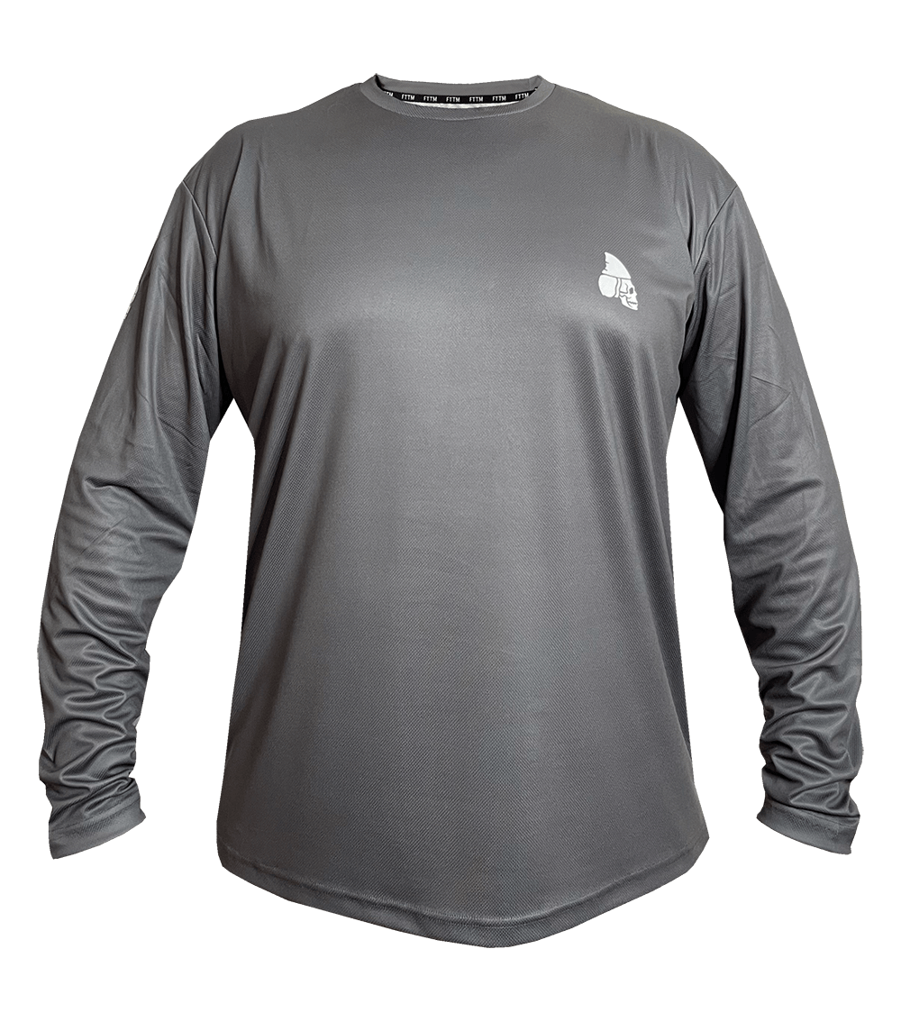 LOGO Long Sleeve Fishing Shirt GREY