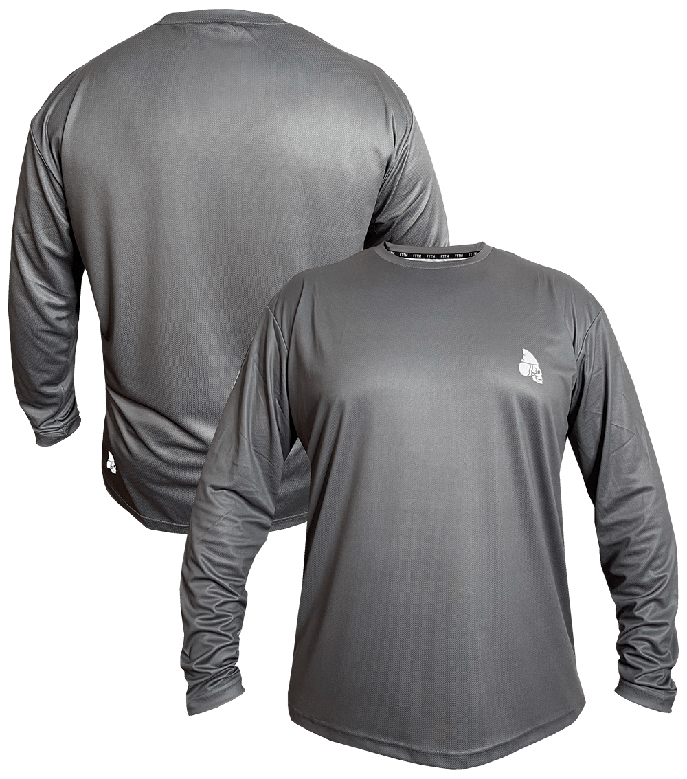LOGO Long Sleeve Fishing Shirt GREY
