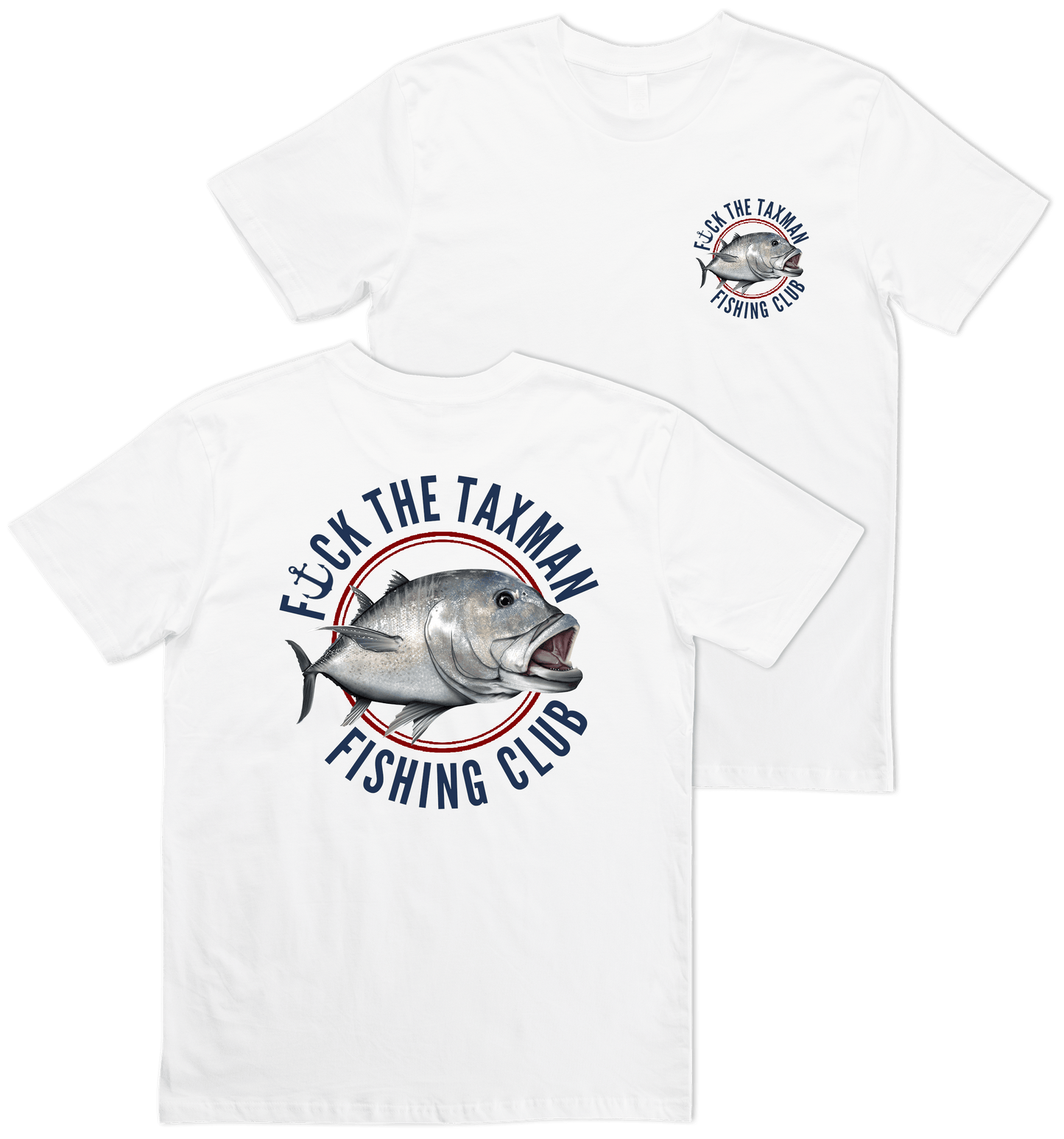 Giant Trevally Fishing T-shirt White