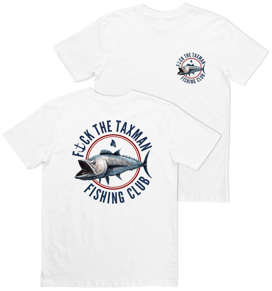 Mackerel Fishing T-shirt White