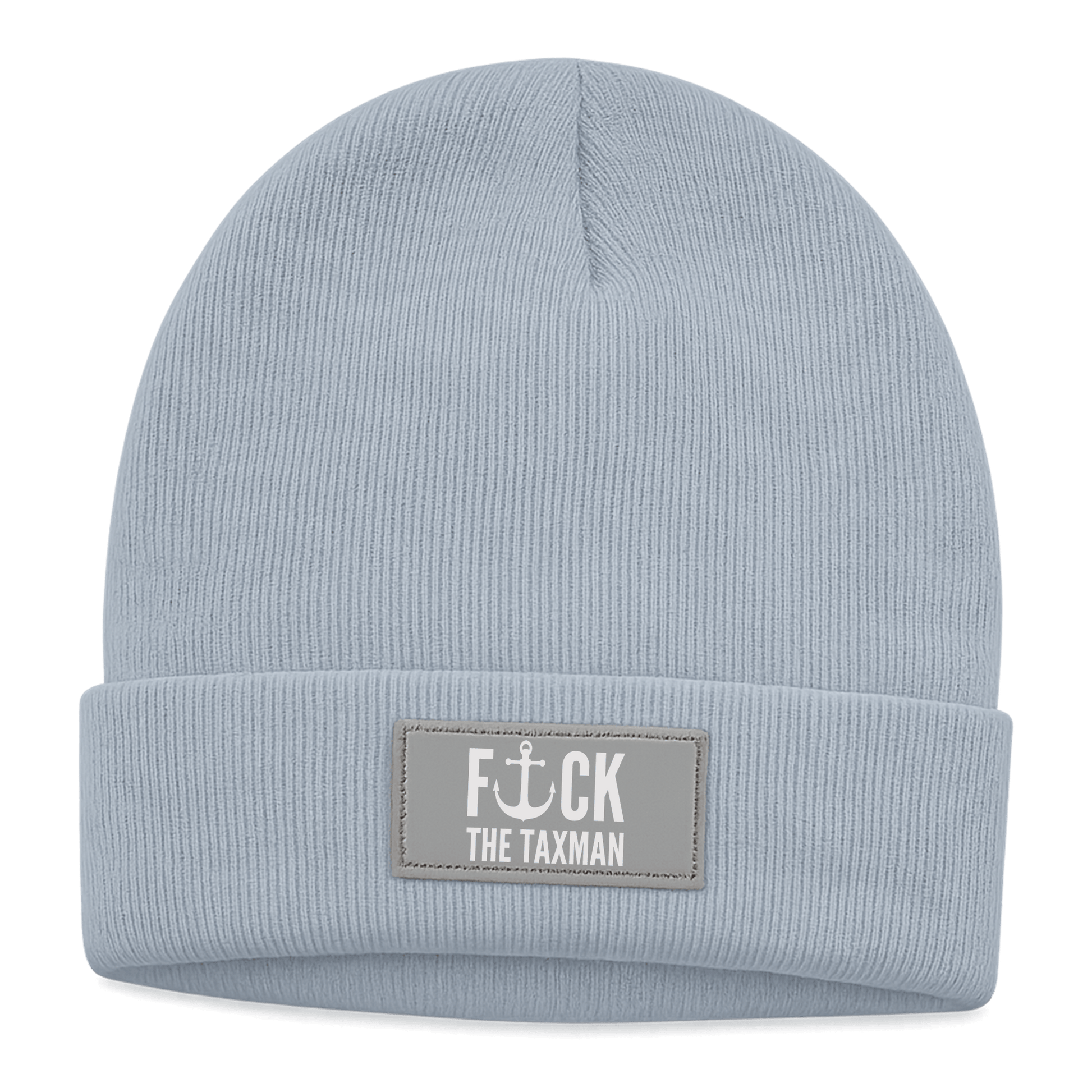 Light Grey F*ck The Taxman beanie with patch