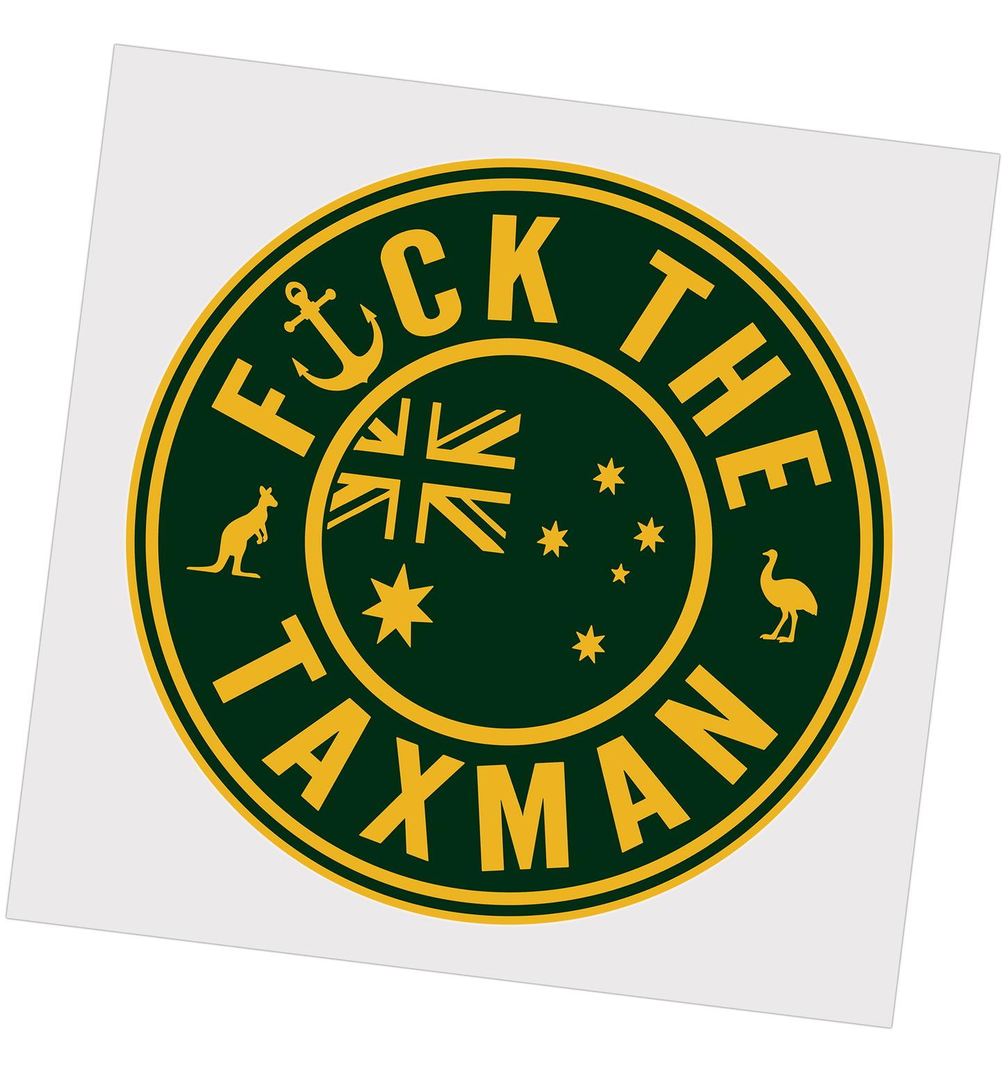 New Age Green & Gold Sticker