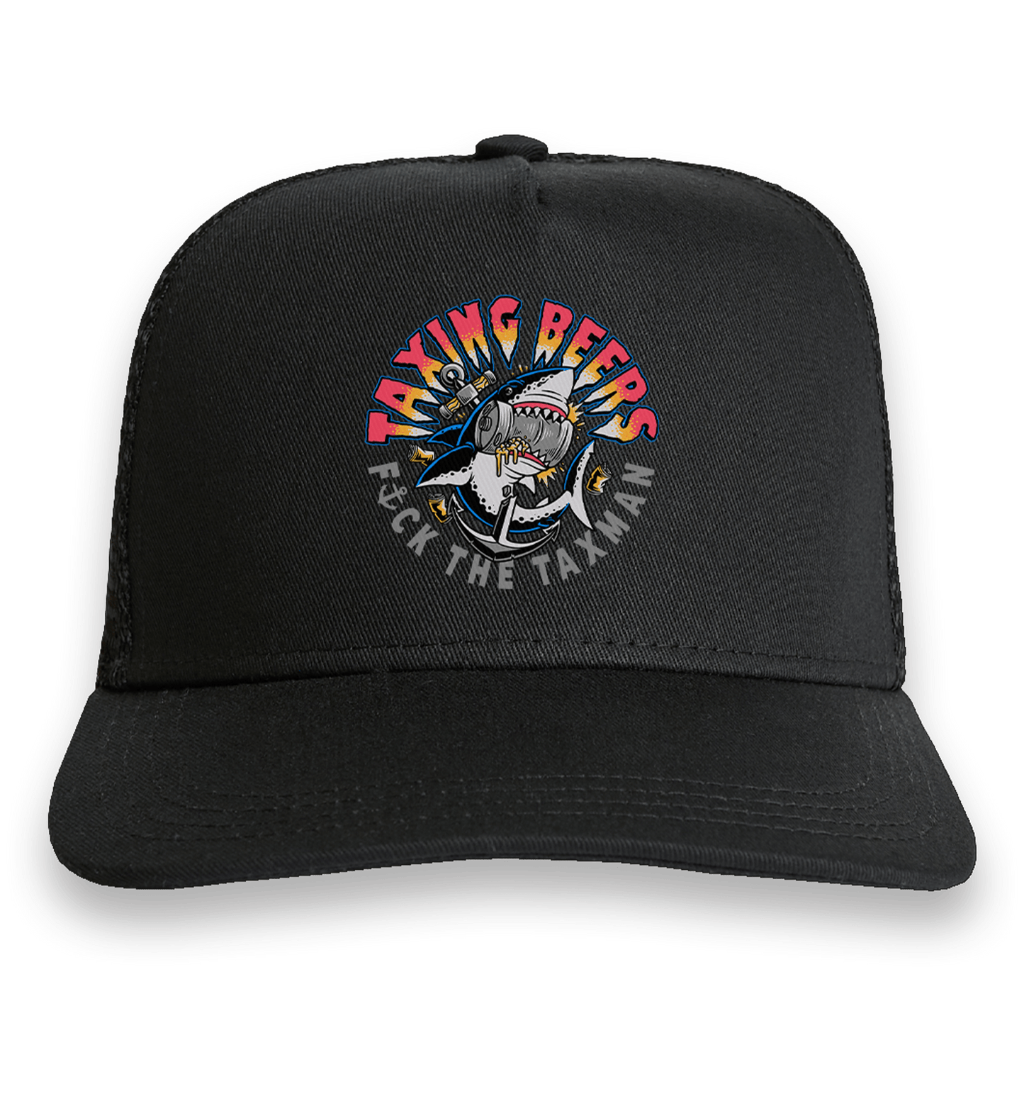 Taxing Beers Shark Trucker Cap Black