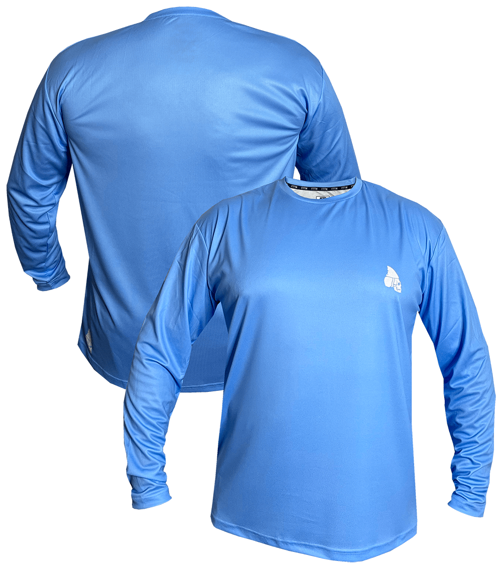 LOGO Long Sleeve Fishing Shirt BLUE – FTTM