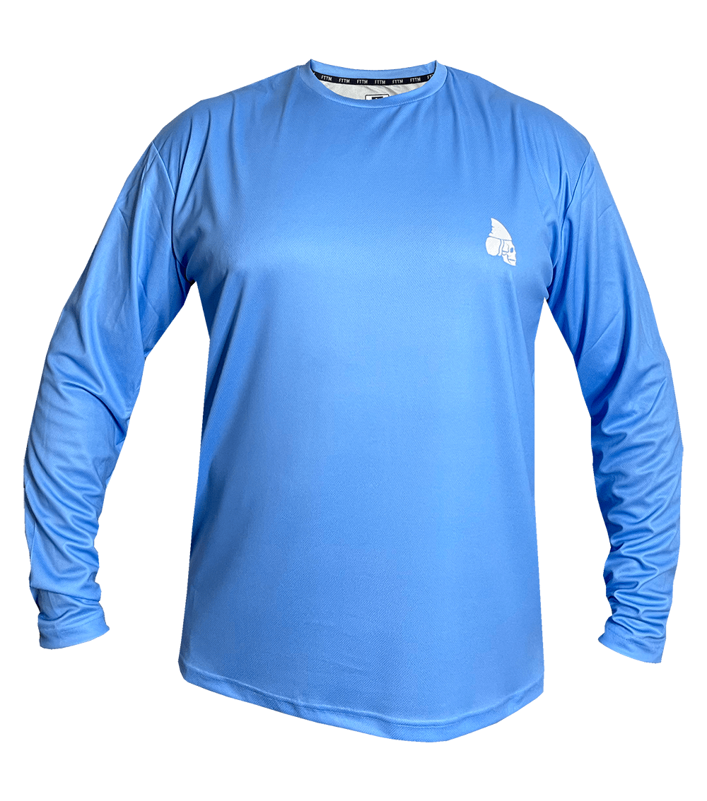 LOGO Long Sleeve Fishing Shirt BLUE – FTTM