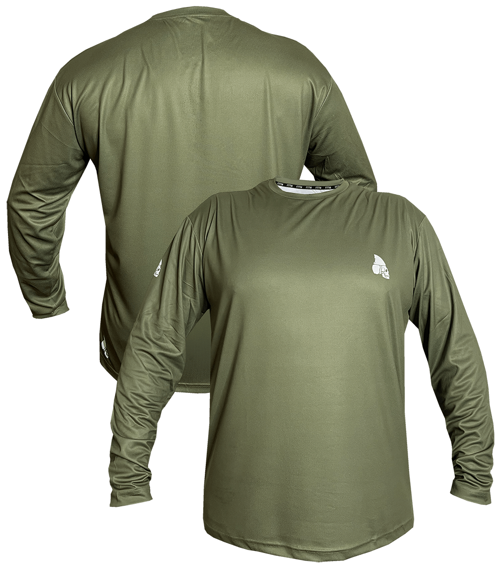 LOGO Long Sleeve Fishing Shirt GREEN – FTTM