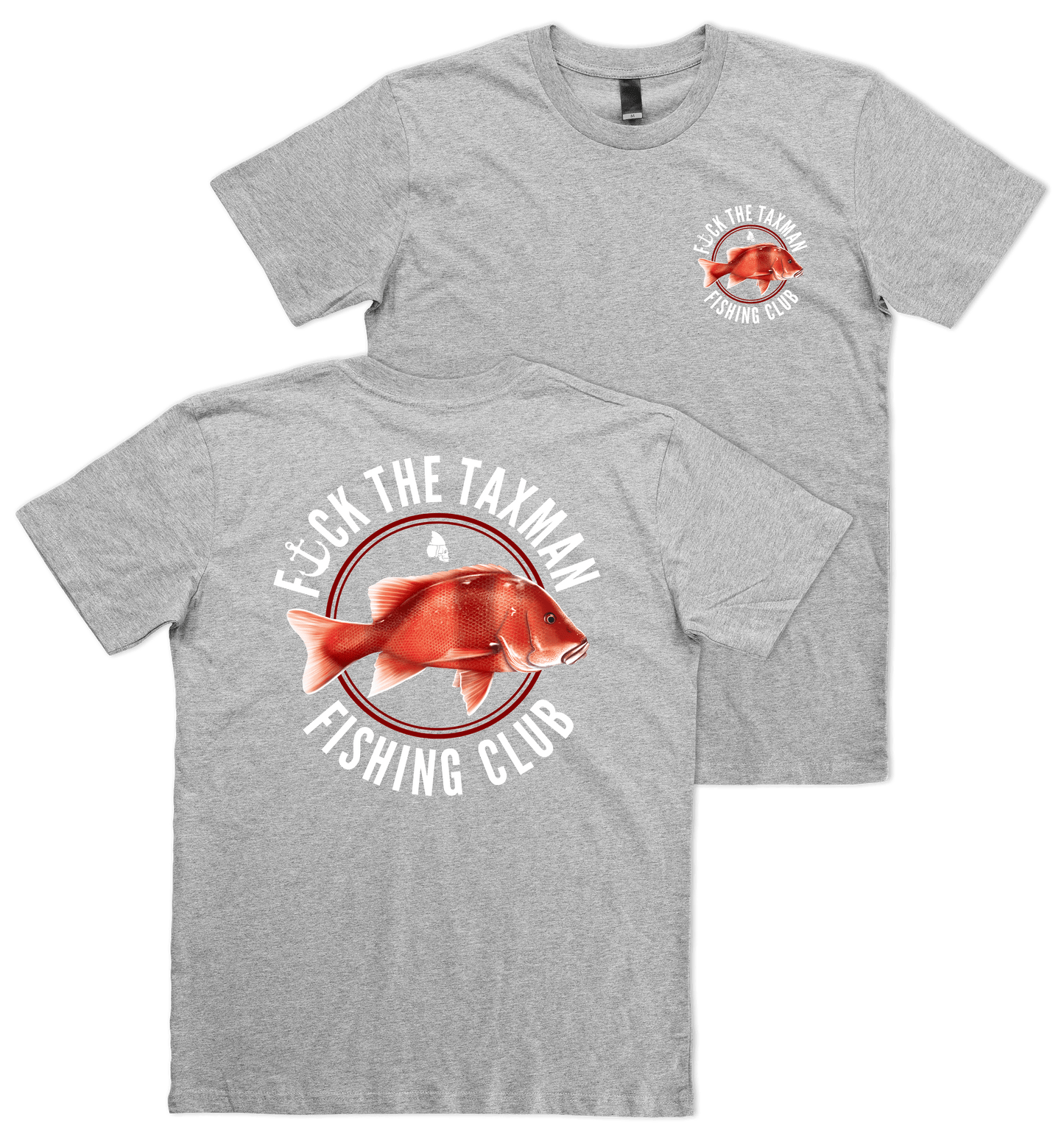 Red Emperor Grey T-Shirt. Fishing Shirt