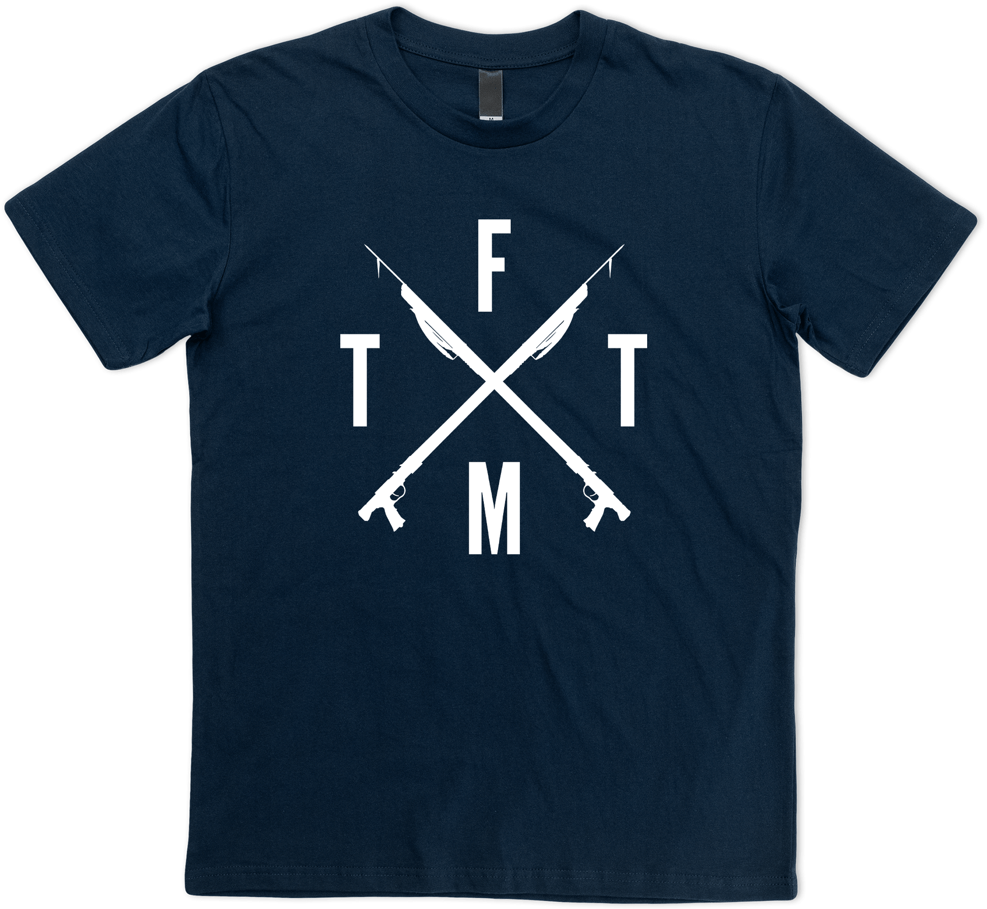 Spearfishing T-shirt. Two Spearguns
