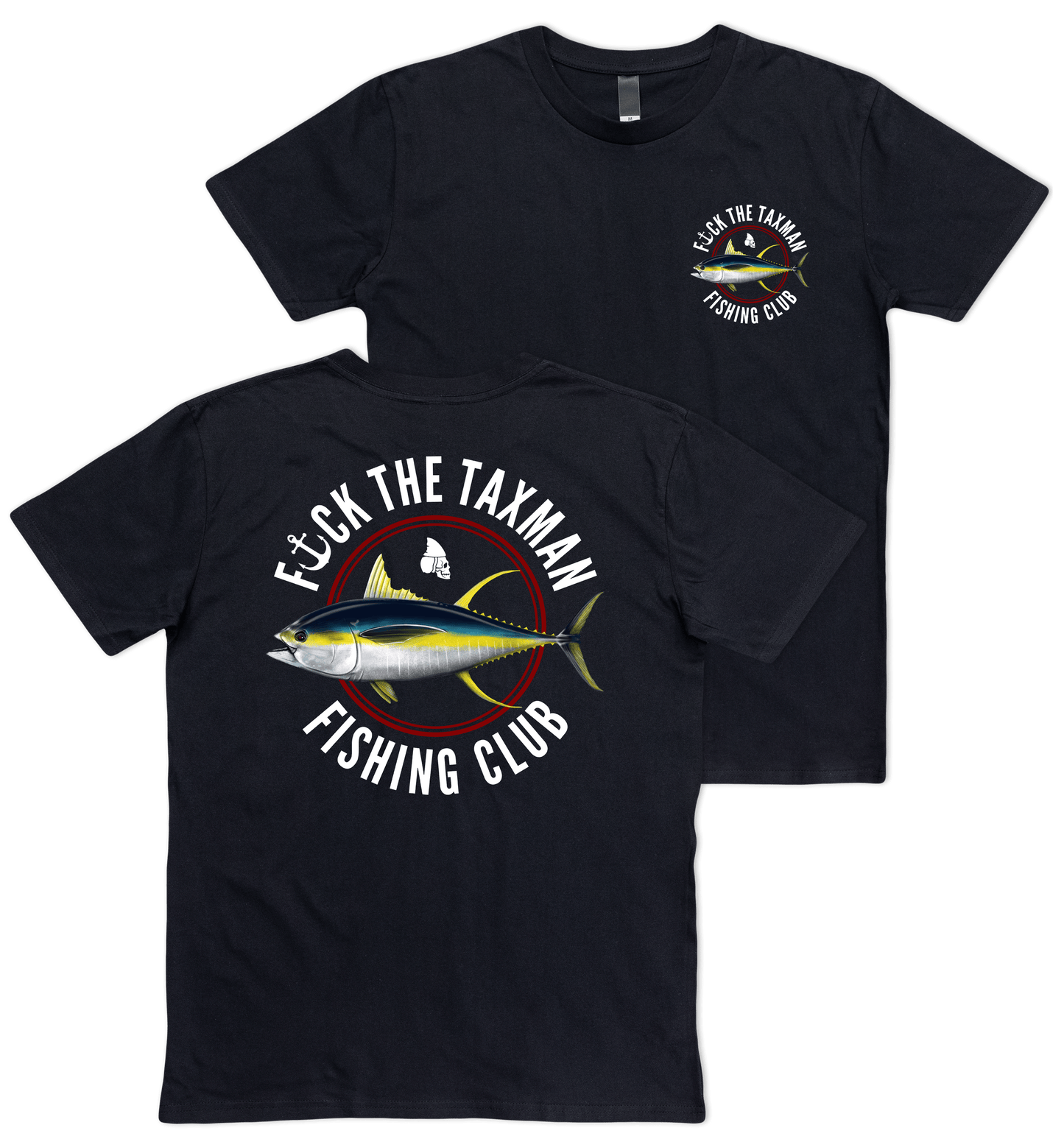 Tuna Black Fishing Club T-Shirt. Fishing Shirt