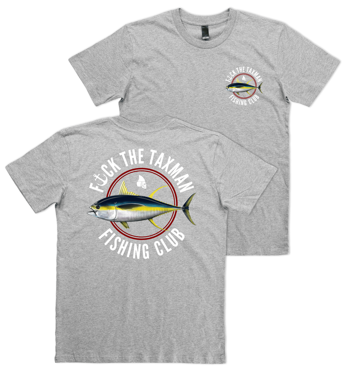 Yellowfin Tuna Grey T-Shirt. Fishing Shirt
