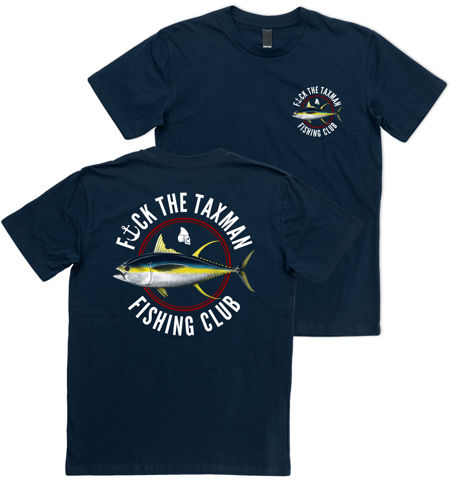 Yellowfin Tuna Navy T-Shirt. Fishing Shirt