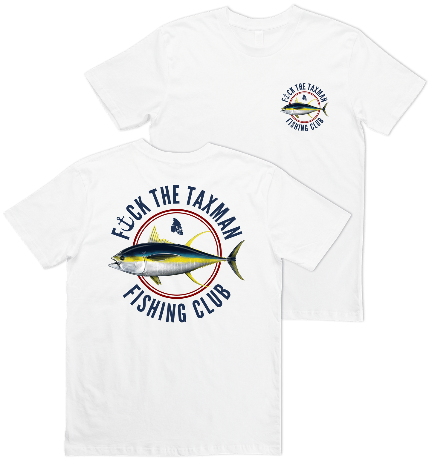White Tuna T-Shirt. Fishing Club Shirt